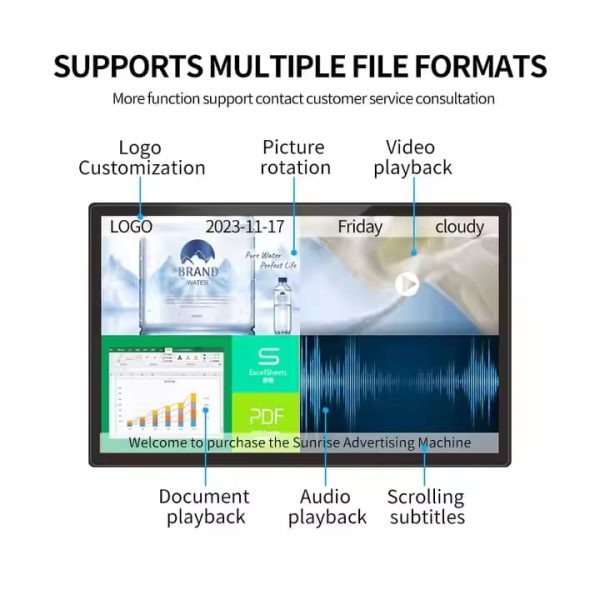 32 Inch Super Narrow Frame Android Smart TV LCD Screen Advertising Players Digital Signage for Wall Mount - Image 3