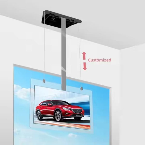 Dual Screen Window Display for Business 55inch Transparent Glass Ceiling Hanging Advertising Kiosk for Android and Window - Image 4