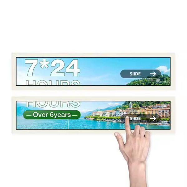 Multi Sizes Shelf LCD Wide Stretch Screen Display 23.1inch Android System Stretch Frame Shelf Display with Content Edit Software - Image 5