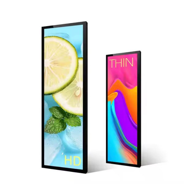 Multi Sizes Shelf LCD Wide Stretch Screen Display 23.1inch Android System Stretch Frame Shelf Display with Content Edit Software