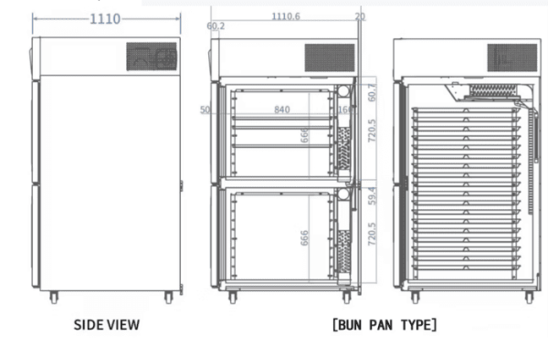 16 32 64 Trays Dough Proofer Bakery Electric Bread Small Dough Baking Bakeries Refrigerator Retarder Proofer Machine Cabinet - Image 4