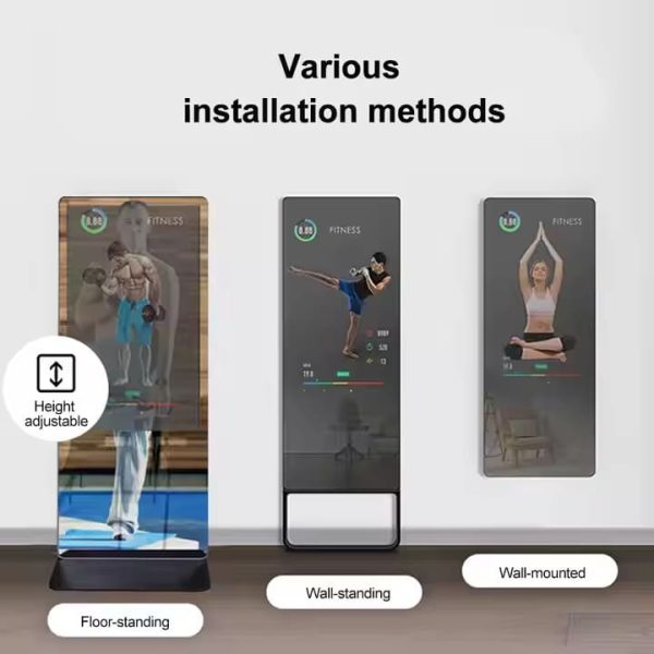 High-tech Interactive Android System Digital Workout Mirrors Freestanding Touch Screen Smart Fitness Mirror - Image 5