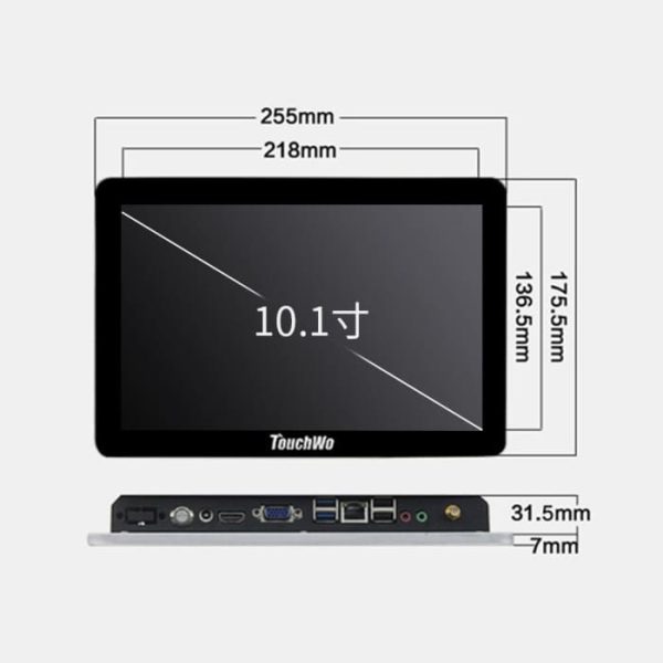Front IP65 Waterproof 10.1inch USB Touchscreen Monitor Raspberry Pi Monitor for Industrial - Image 2