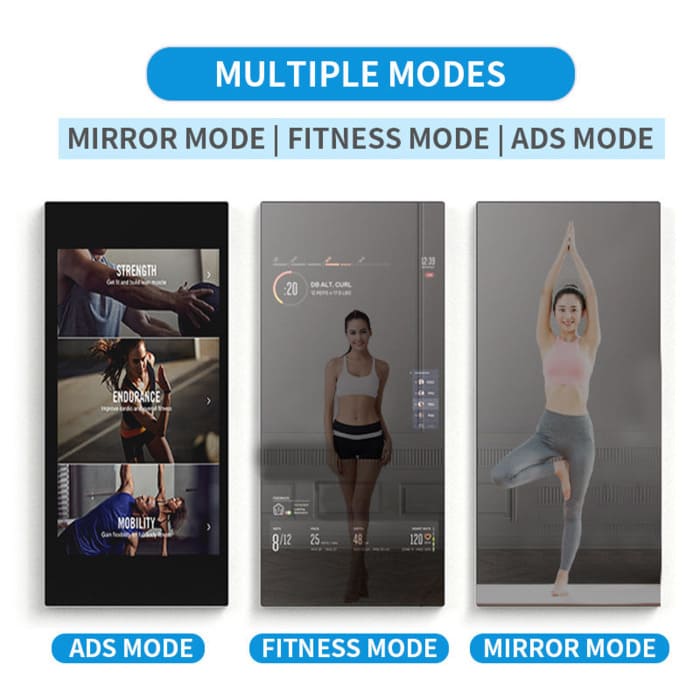 Hot Sales Smart Fitness Mirror Interactive Glass TV Mirror Virtual Fitting Mirror for Smart Home Exercise Workout Yoga - Image 2