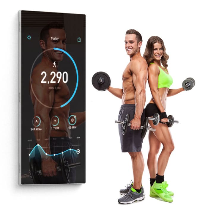 Hot Sales Smart Fitness Mirror Interactive Glass TV Mirror Virtual Fitting Mirror for Smart Home Exercise Workout Yoga - Image 4