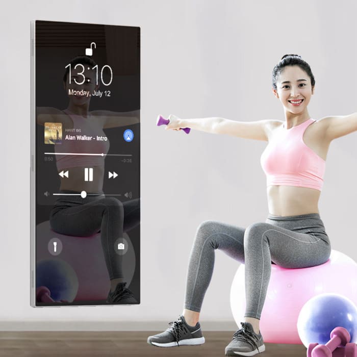 Hot Sales Smart Fitness Mirror Interactive Glass TV Mirror Virtual Fitting Mirror for Smart Home Exercise Workout Yoga